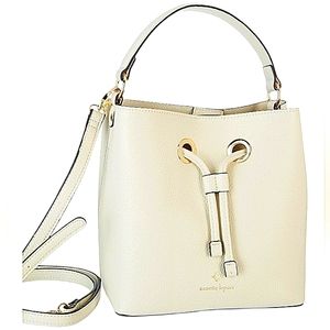 NANETTE LAPORE LORRAINE PEBBLED VEGAN LEATHER W MIRRORED HEART BAG CHARM NWOT